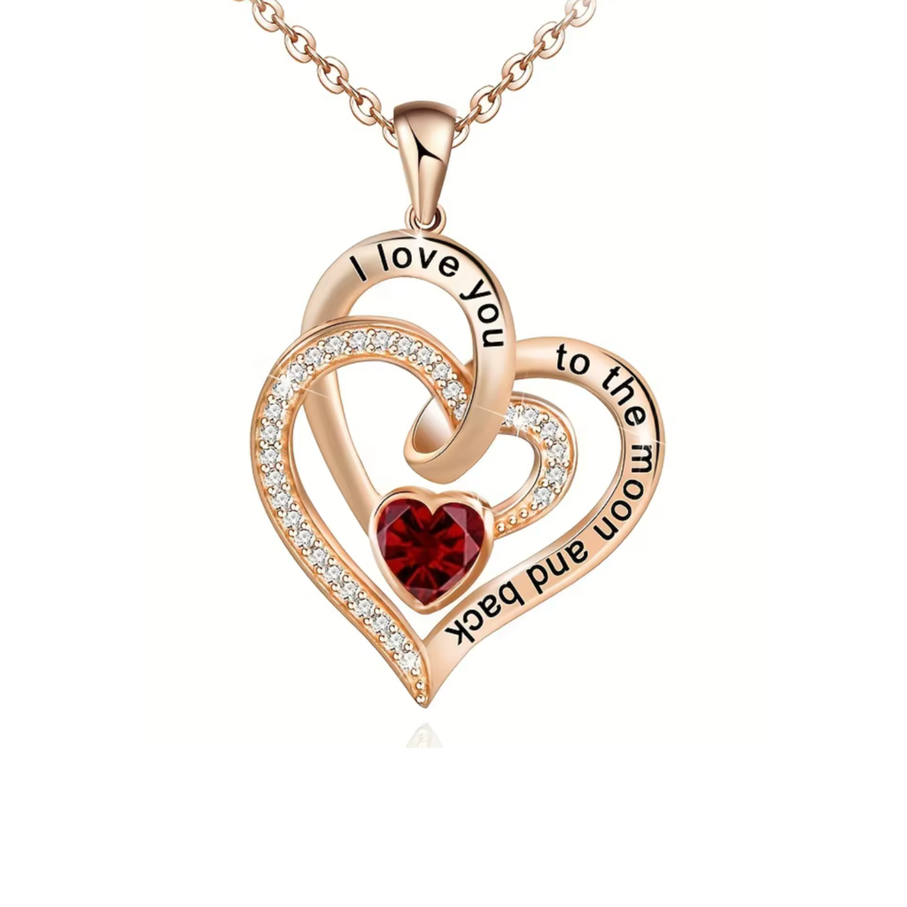 Collier Cœur présenté dans une Boîte Cadeau Fleur de Rose