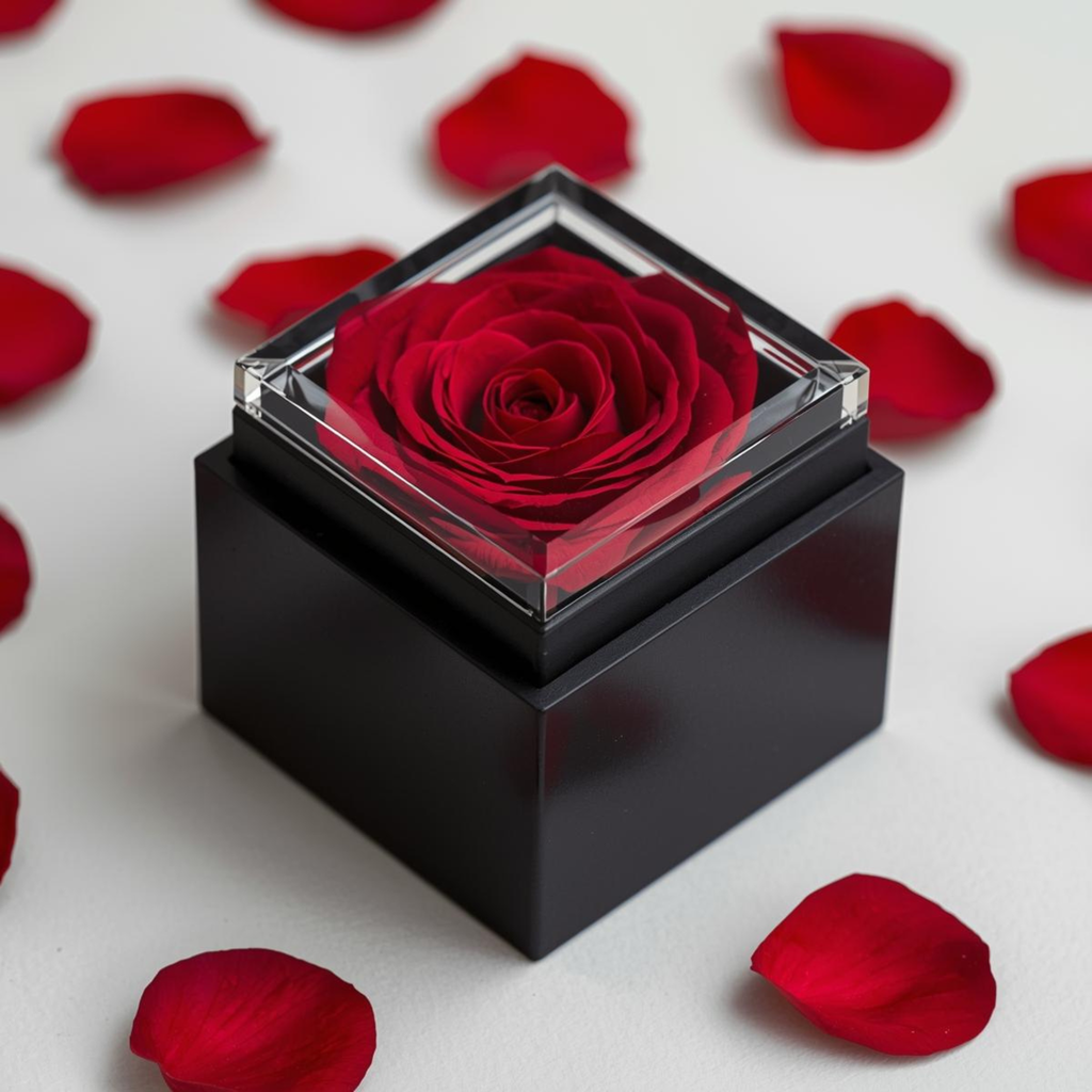 Collier Cœur présenté dans une Boîte Cadeau Fleur de Rose